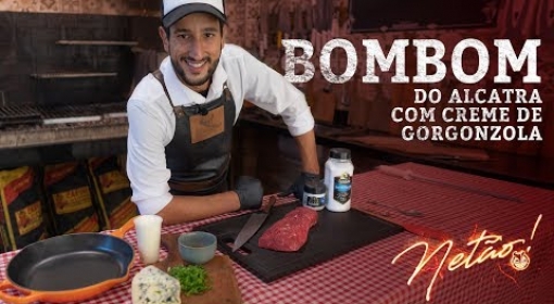Como fazer Bombom do Alcatra com creme de Gorgonzola na Churrasqueira